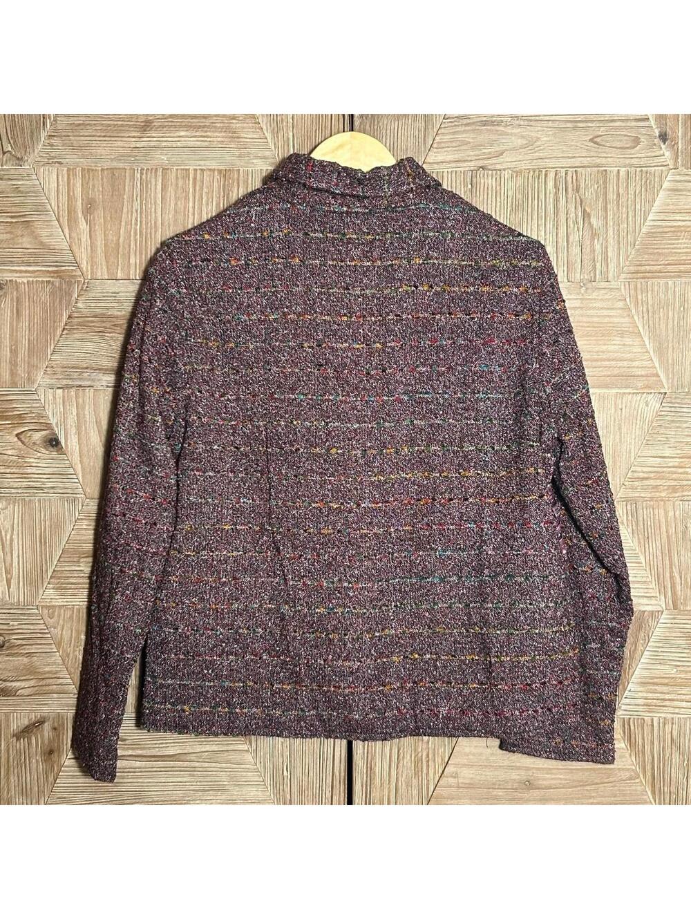 TravelSmith Vintage Purple Patchwork Button-Up Jacket Womens Size M Silk Boho - Picture 6 of 9